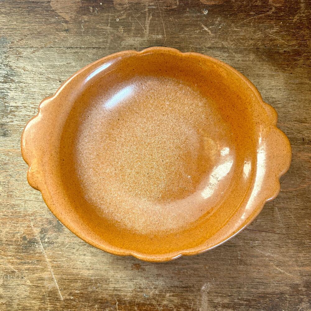 Vintage Frankoma #40B Prairie Brown and Beige 5" Catchall Bowl